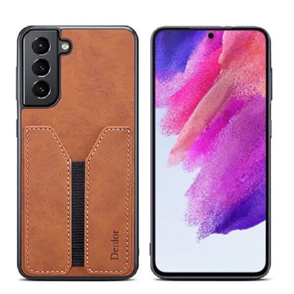 Brown Denior Samsung Galaxy S21 FE Leather Case Brown Denior Samsung Galaxy S21 FE Leather Case